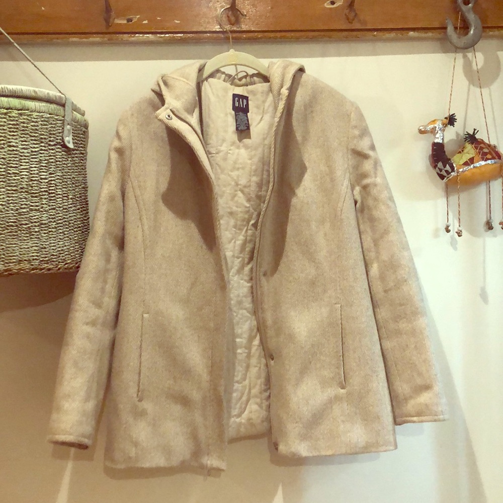 Camel hooded coat  ( circa ; 1990s )